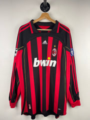 Vintage 2006 Adidas AC Milan Kaka Home Long Sleeve Soccer Jersey