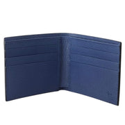 Gucci Interlocked GG Bifold Black & Blue Leather Wallet