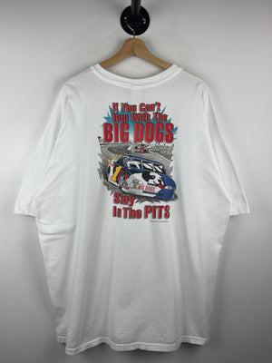 Vintage 90s Big Dogs Nascar Racing White Tee