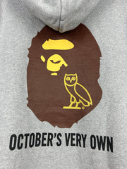 Bape X OVO FW20 Ape Head Grey Hoodie