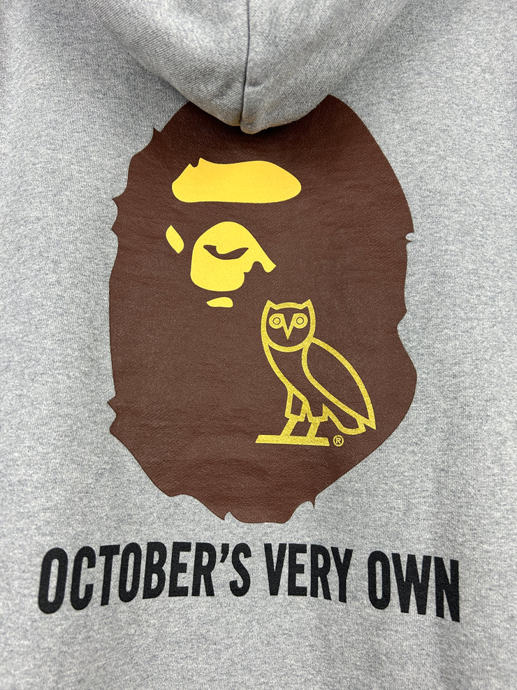 Bape X OVO FW20 Ape Head Grey Hoodie