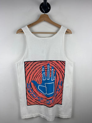 Vintage 90s Body Glove Hand White Tank Top