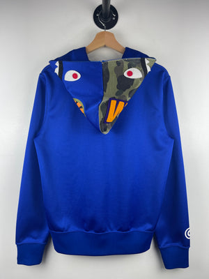 Bape Jersey Shark Blue Full Zip Up Hoodie