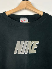 Vintage 90's Nike Spellout Black Crewneck