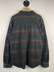 Vintage Chaps Aztec Multi Colour Half Zip Fleece Sweater