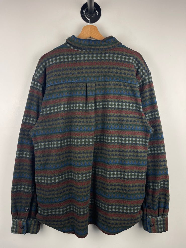 Vintage Chaps Aztec Multi Colour Half Zip Fleece Sweater