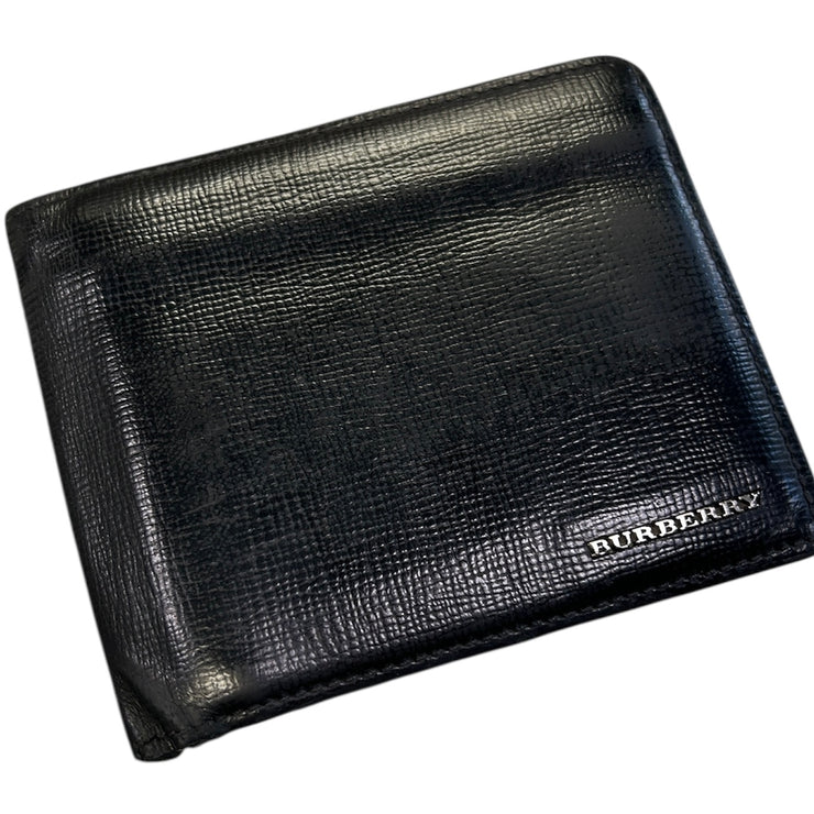 Burberry Black Leather Bifold Wallet