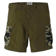 Bape Olive Cargo Shorts