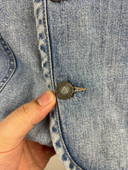 Vintage 90s Guess Light Wash Blue Denim Vest