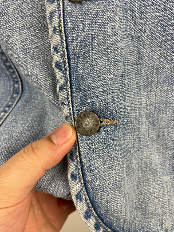 Vintage 90s Guess Light Wash Blue Denim Vest