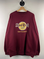 Vintage 90s Hard Rock Café San Francisco Burgundy Crewneck