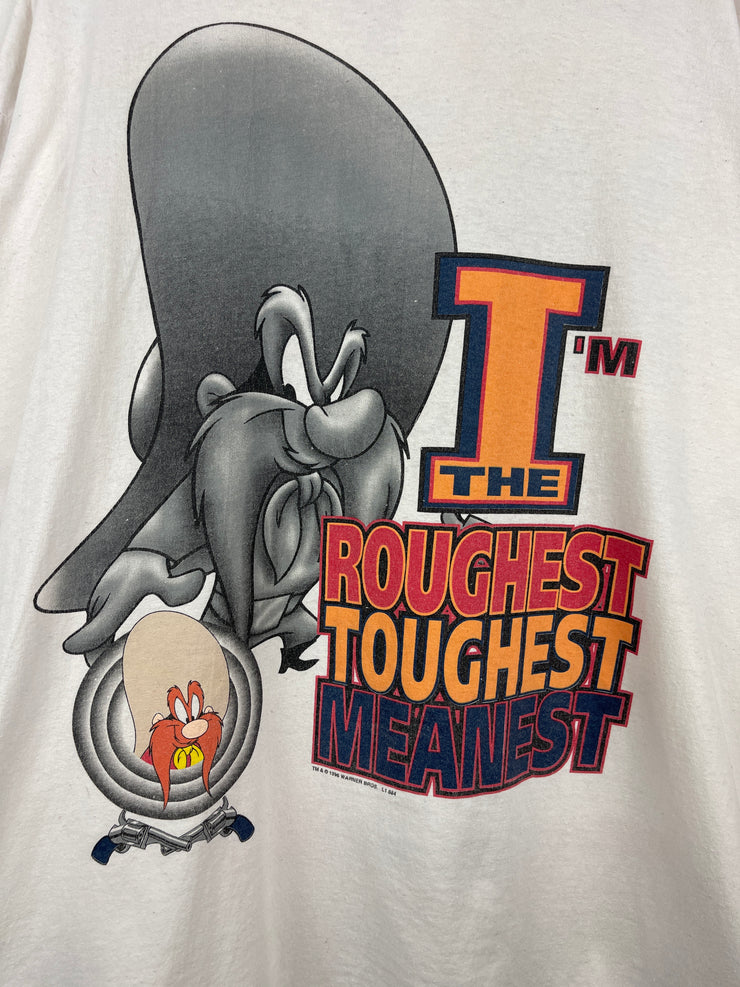 Vintage 90s Looney Tunes Yosemite Sam White Tee
