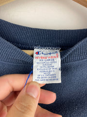 Vintage 90s Champion Reverse Weave Atlanta Olympics Embroidered Navy Crewneck