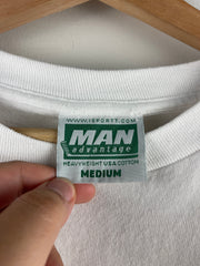 Vintage 90s Hockey Man Advantage White Tee