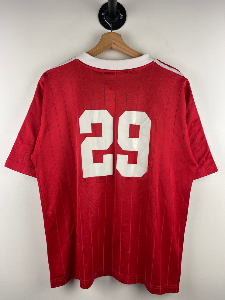 Vintage 90s Adidas Red & White Soccer Jersey