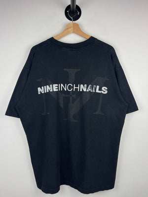 Vintage 90s Nine Inch Nails Box Logo All Sport Black Tee