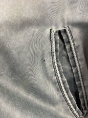 Vintage 90s NFL Los Angeles Raiders Embroidered Faded Silver Nylon Bomber Jacket