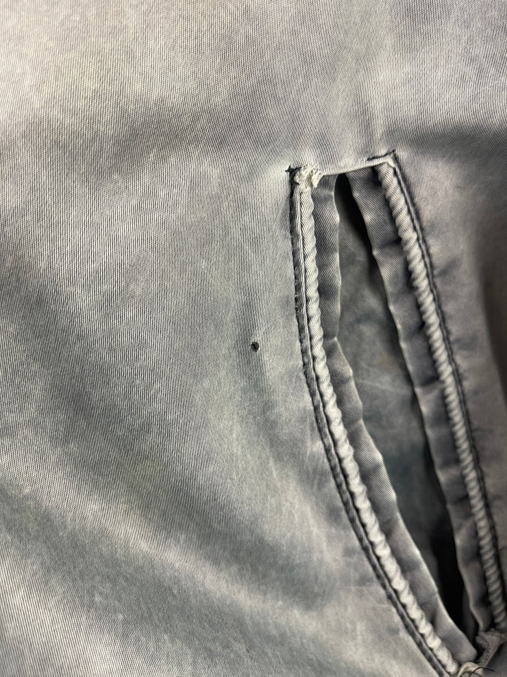 Vintage 90s NFL Los Angeles Raiders Embroidered Faded Silver Nylon Bomber Jacket