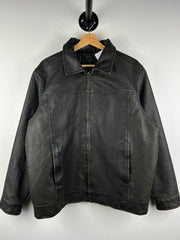 Vintage Arizona Black Leather Cropped Jacket