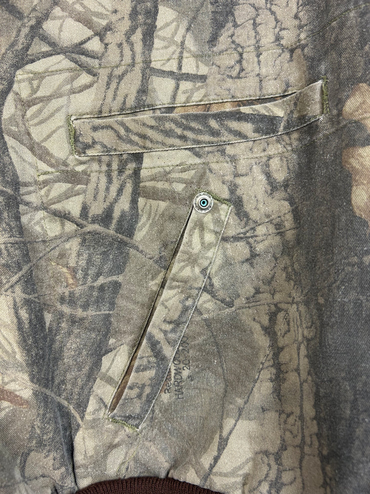 Vintage 90s Spartan Real Tree Camo Bomber Jacket