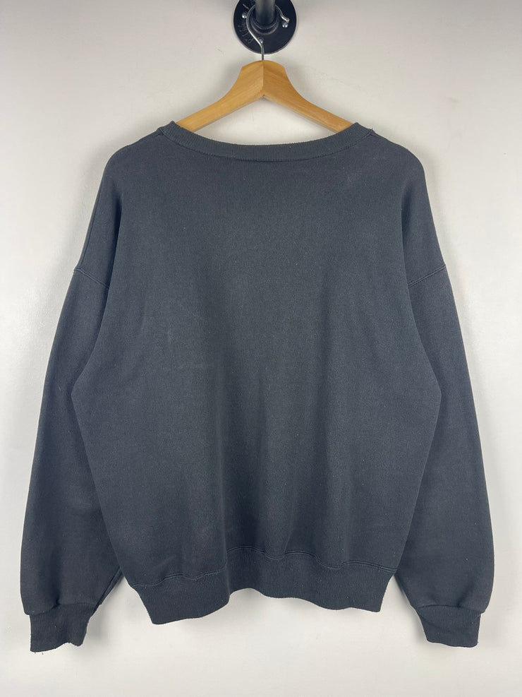 Vintage 90s NFL Pittsburgh Steelers Embroidered Black Crewneck