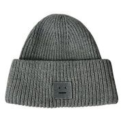 Acne Studio Pansy N Face Grey Beanie