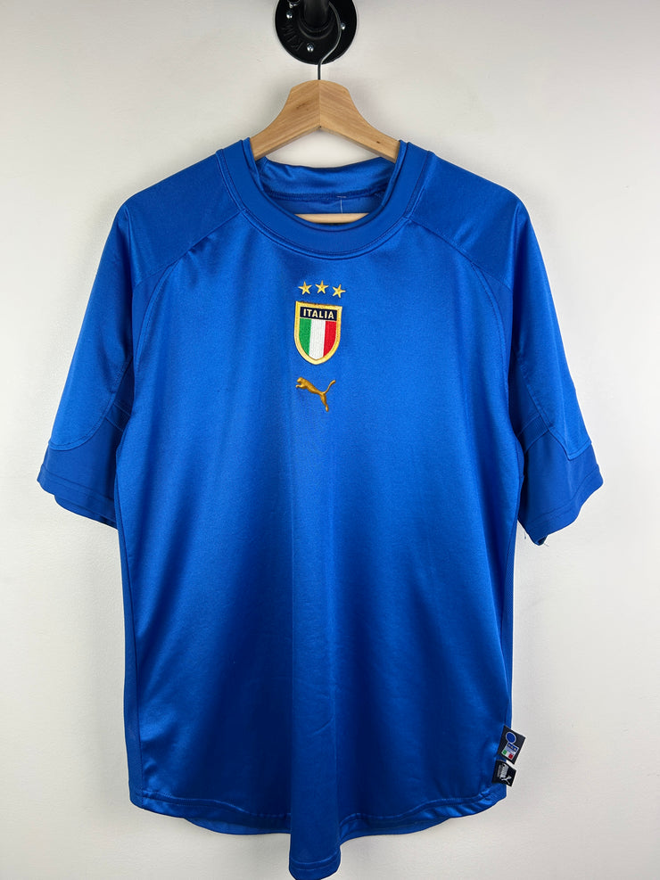 Vintage 2004-2006 Puma Italy Home Blue Soccer Jersey