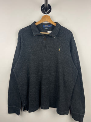 Vintage Polo Ralph Lauren Charcoal Quarter Zip Sweater