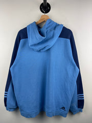 Vintage Adidas Spellout Embroidered Baby Blue Hoodie
