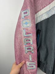 Vintage 90s Polaris Indy Pink & Grey Racing Bomber Jacket