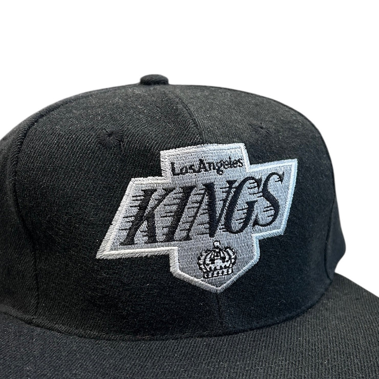 Vintage 90s NHL Annco Los Angeles Kings Plain Logo Spellout Wool Snapback Hat