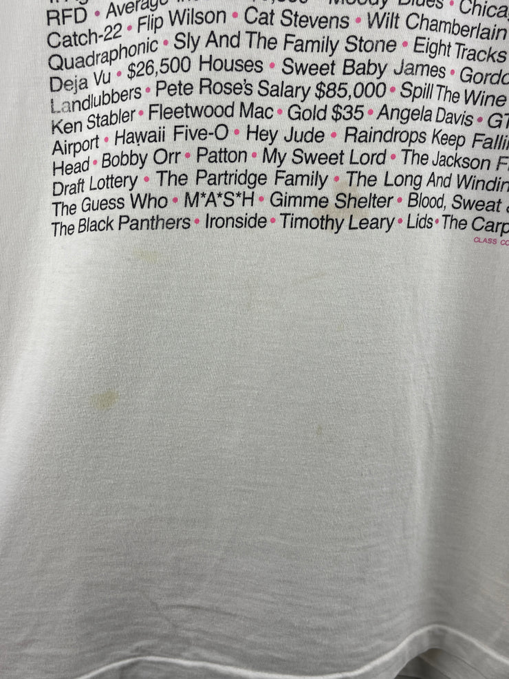 Vintage 90s Class Of 1970 White Tee
