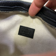 Gucci Jumbo G Monogram Black Leather Waist Belt Bag