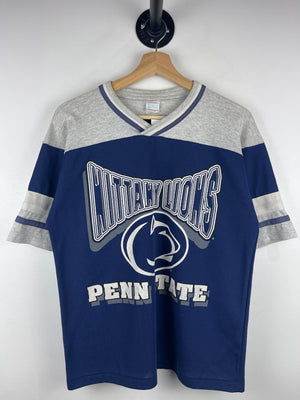Vintage 90s Penn State Nittany Lions Navy & Grey Football Jersey