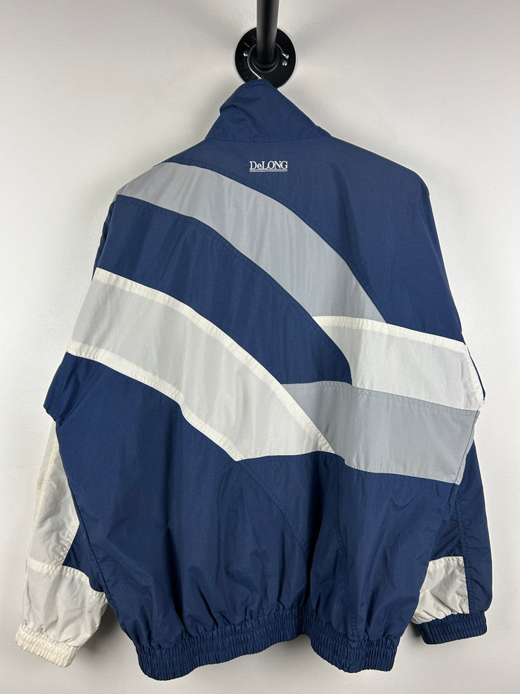 Vintage 90s Delong Penn State Navy & White Windbreaker