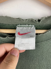 Vintage 90s Nike Mini Swoosh Olive Crewneck