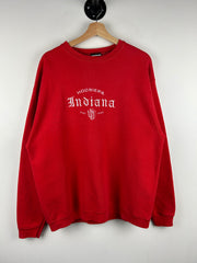 Vintage 90s Pro Player Indiana Hoosiers Embroidered Red Crewneck