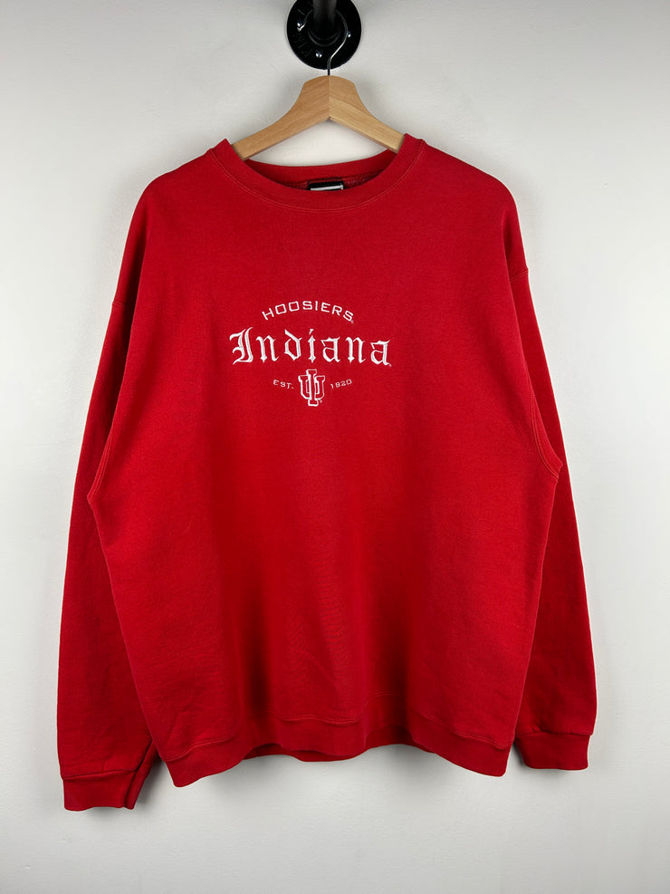 Vintage 90s Pro Player Indiana Hoosiers Embroidered Red Crewneck