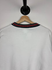 Vintage 90s Chase Bank Embroidered White Crewneck