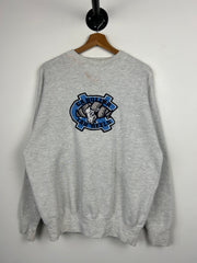 Vintage North Carolina Tar Heels Embroidered Grey Crewneck