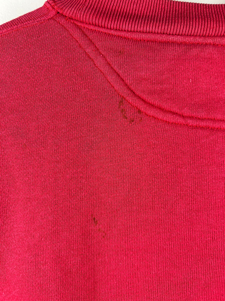 Vintage 90s Logo 7 Indiana Hoosiers University Red Crewneck