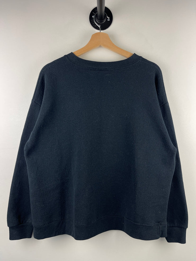 Vintage 90s Winnie The Pooh Bother Free Is The Way To Be Black Crewneck