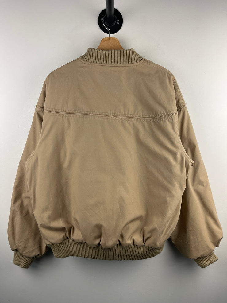 Vintage 90s Par Four Insulated Beige Bomber Jacket