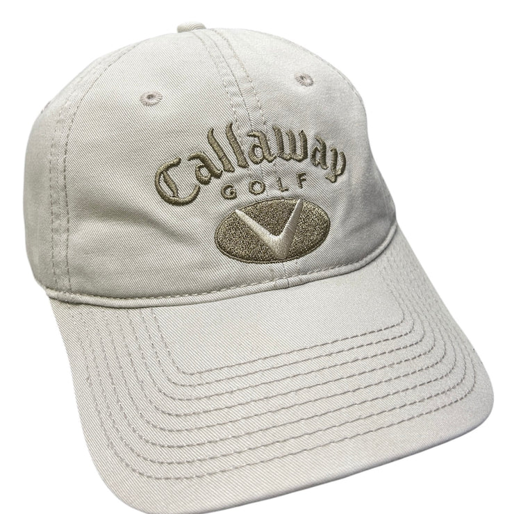 Vintage Callaway Golf Beige Strapback Hat