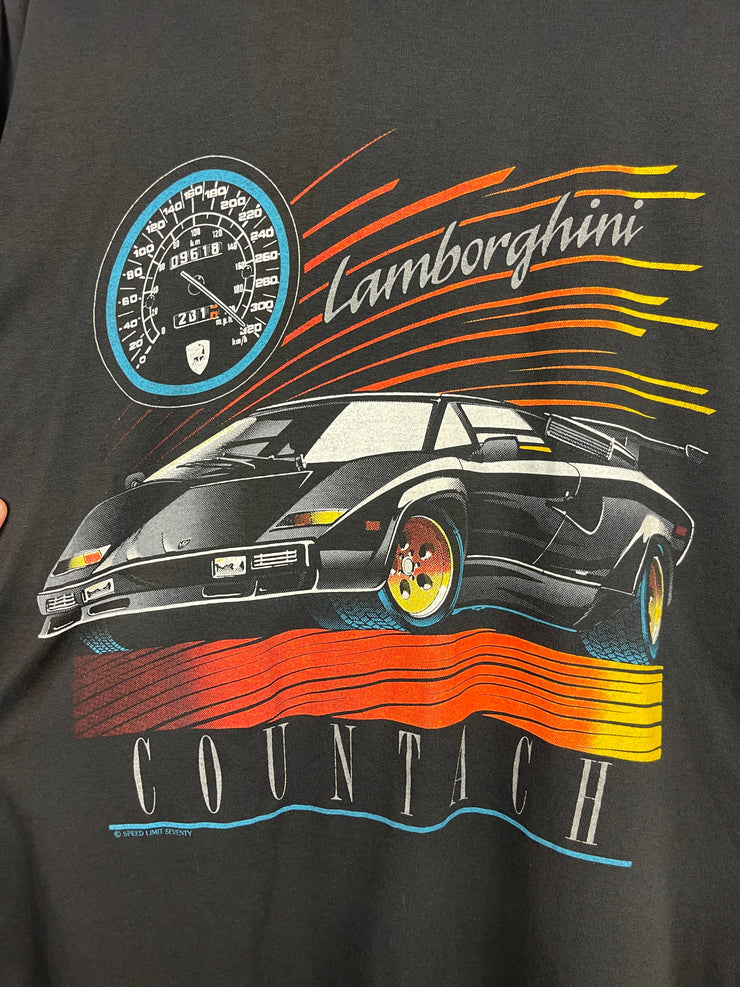 Vintage 80s Lamborghini Countach Promo Black Tee