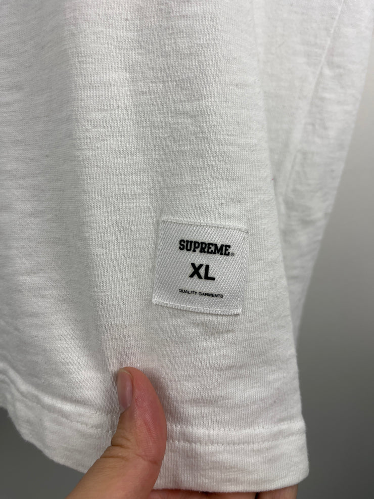 Supreme FW15 Warp Logo White Tee