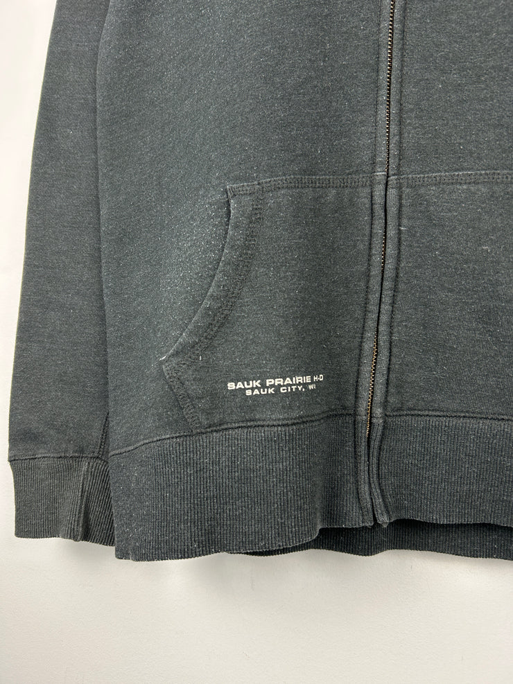 Vintage Harley Davidson Sauk City Grey Women’s Zip-Up Hoodie