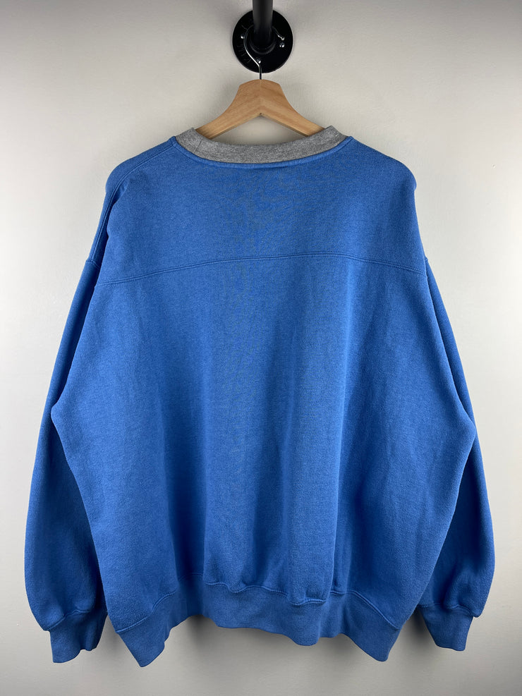 Vintage NFL Detroit Lions Embroidered Baby Blue Crewneck