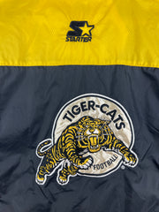 Vintage 90s CFL Starter Hamilton Tiger Cats Black & Yellow Windbreaker