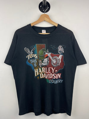 Vintage 80s Harley Davidson EL Paso Texas Black Tee